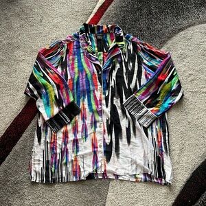 Natori Colorful Abstract Shirt